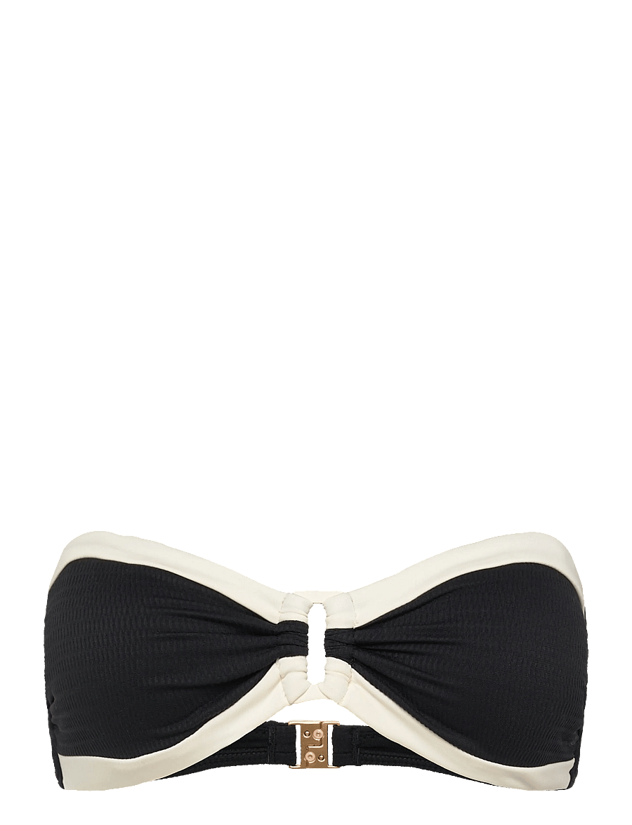 Seafolly - Bandwave Trim Front Bandeau - bandeau-bikinis - black - 1