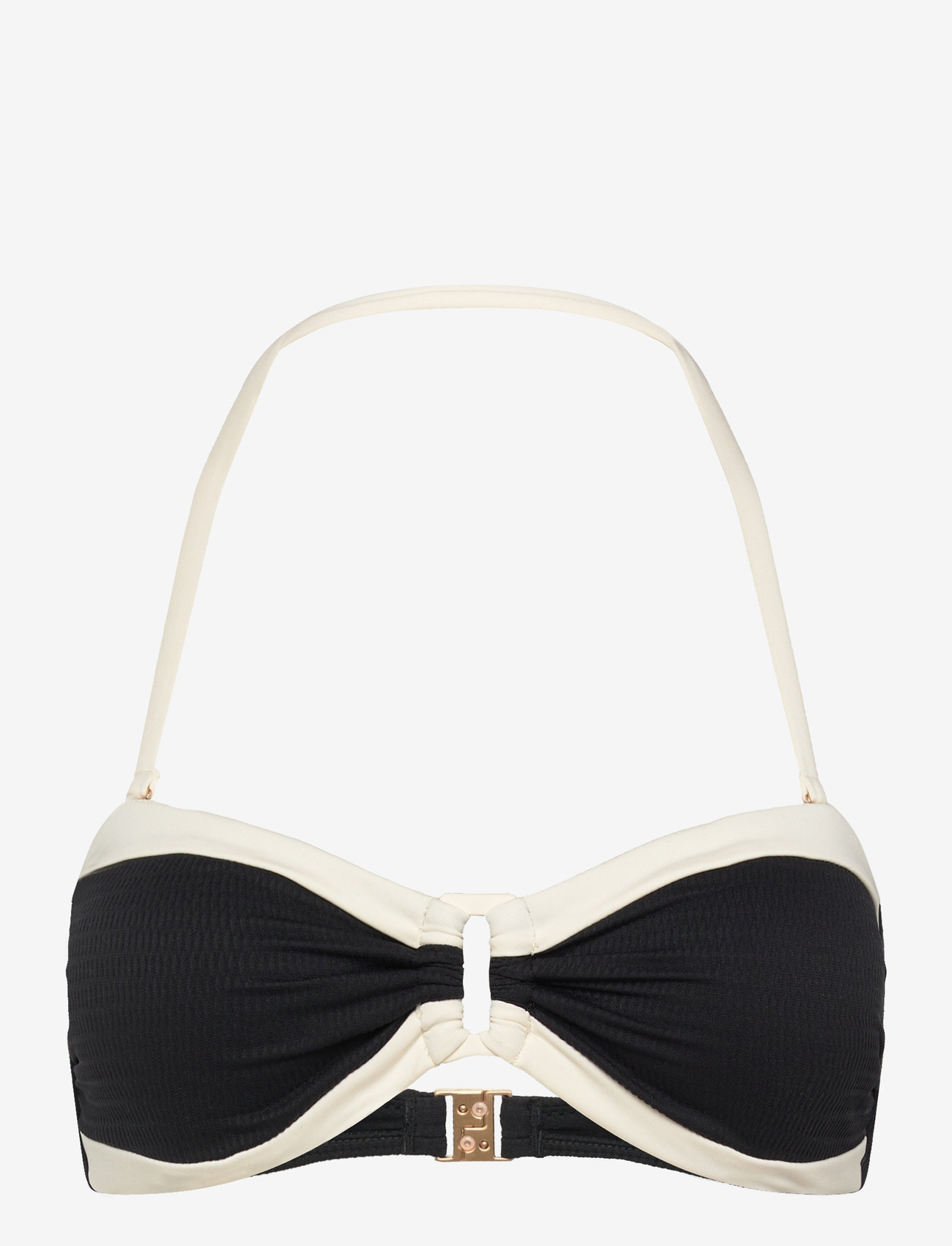 Seafolly - Bandwave Trim Front Bandeau - paelast bikiinide ülaosad - black - 1
