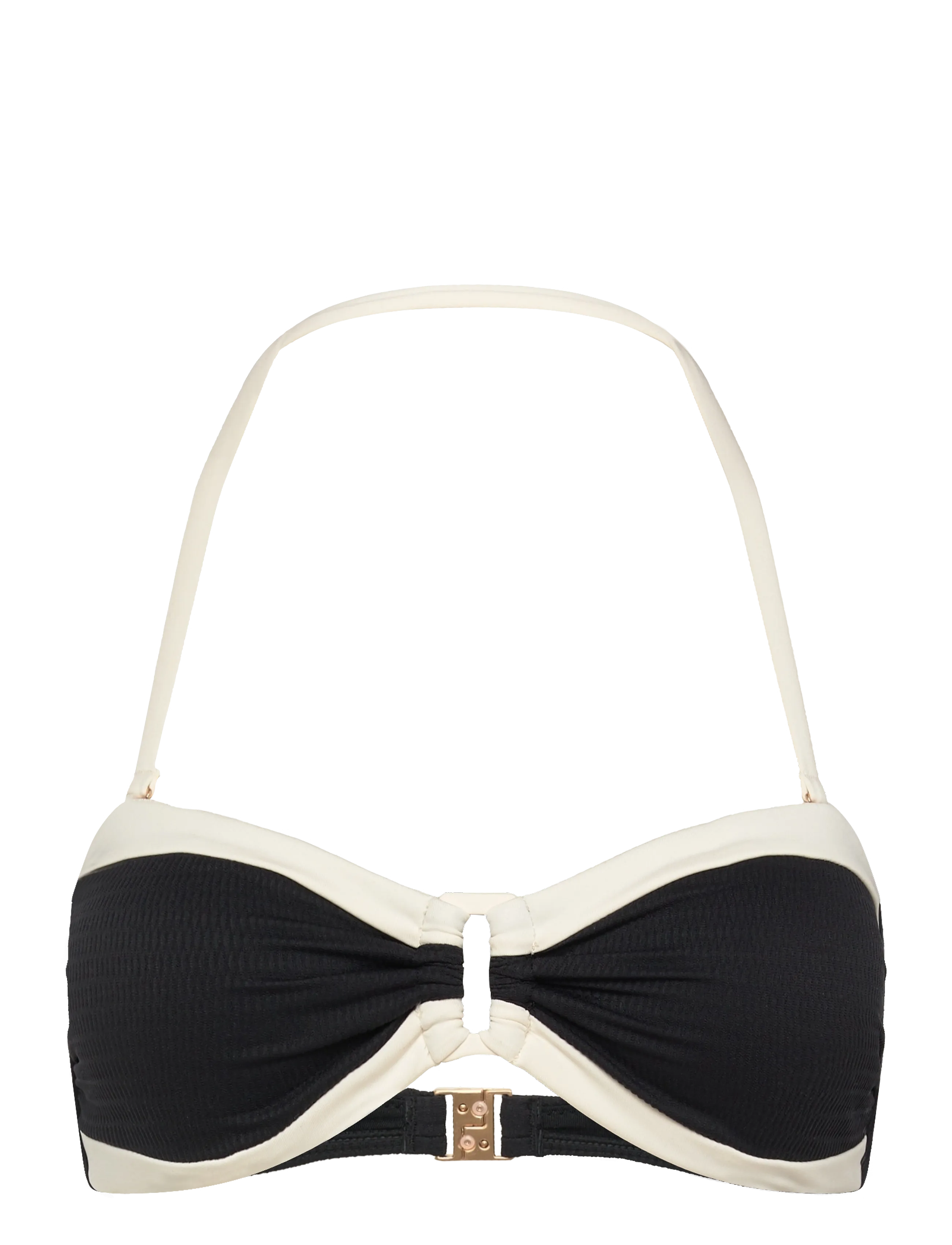 Seafolly - Bandwave Trim Front Bandeau - bandeau-bikini-oberteile - black - 1