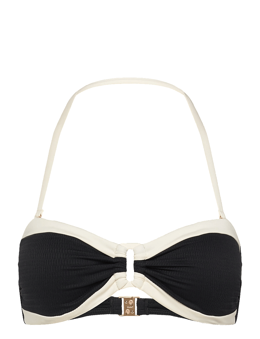Seafolly - Bandwave Trim Front Bandeau - bandeau-bikinis - black - 2