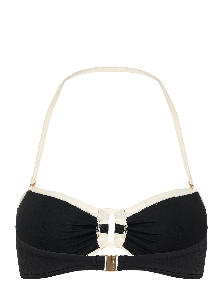 Seafolly - Bandwave Trim Front Bandeau - bandeau-bikinis - black - 3