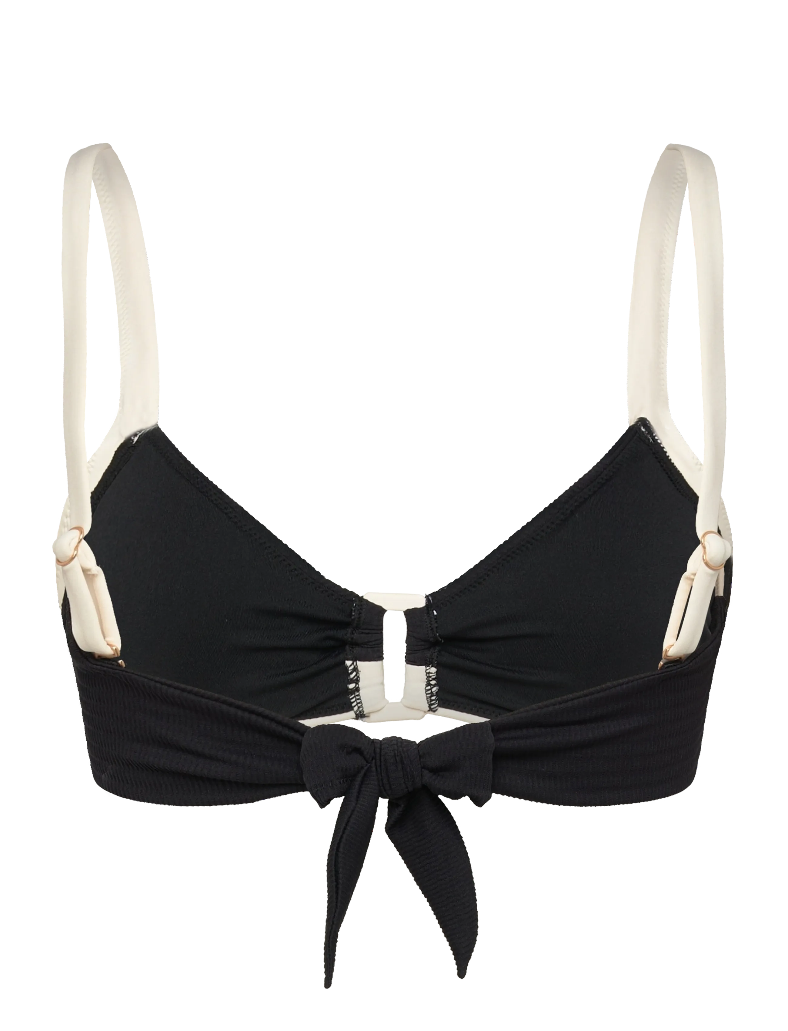 Seafolly - Bandwave Multi Fit Trim Front Bralette - triangelformad bikinis - black - 1