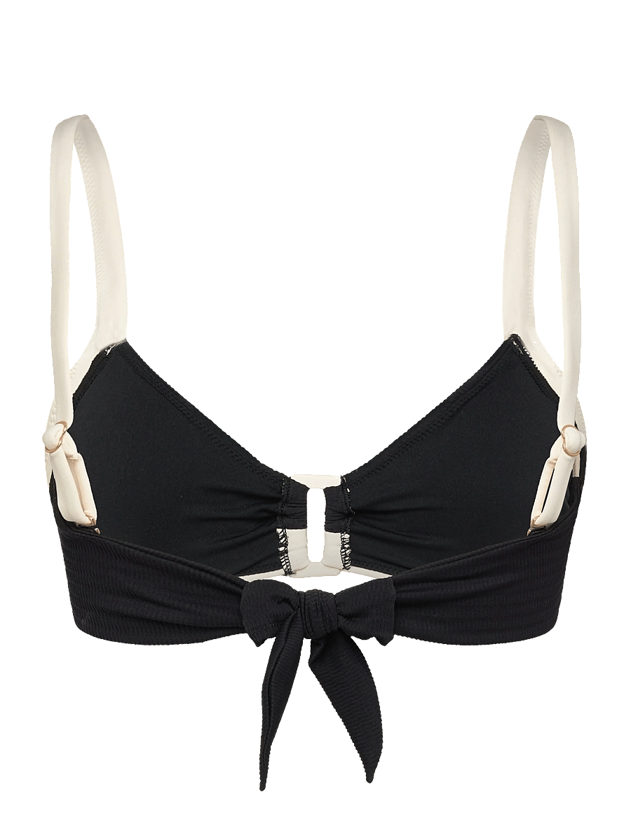 Seafolly - Bandwave Multi Fit Trim Front Bralette - triangelformad bikinis - black - 1
