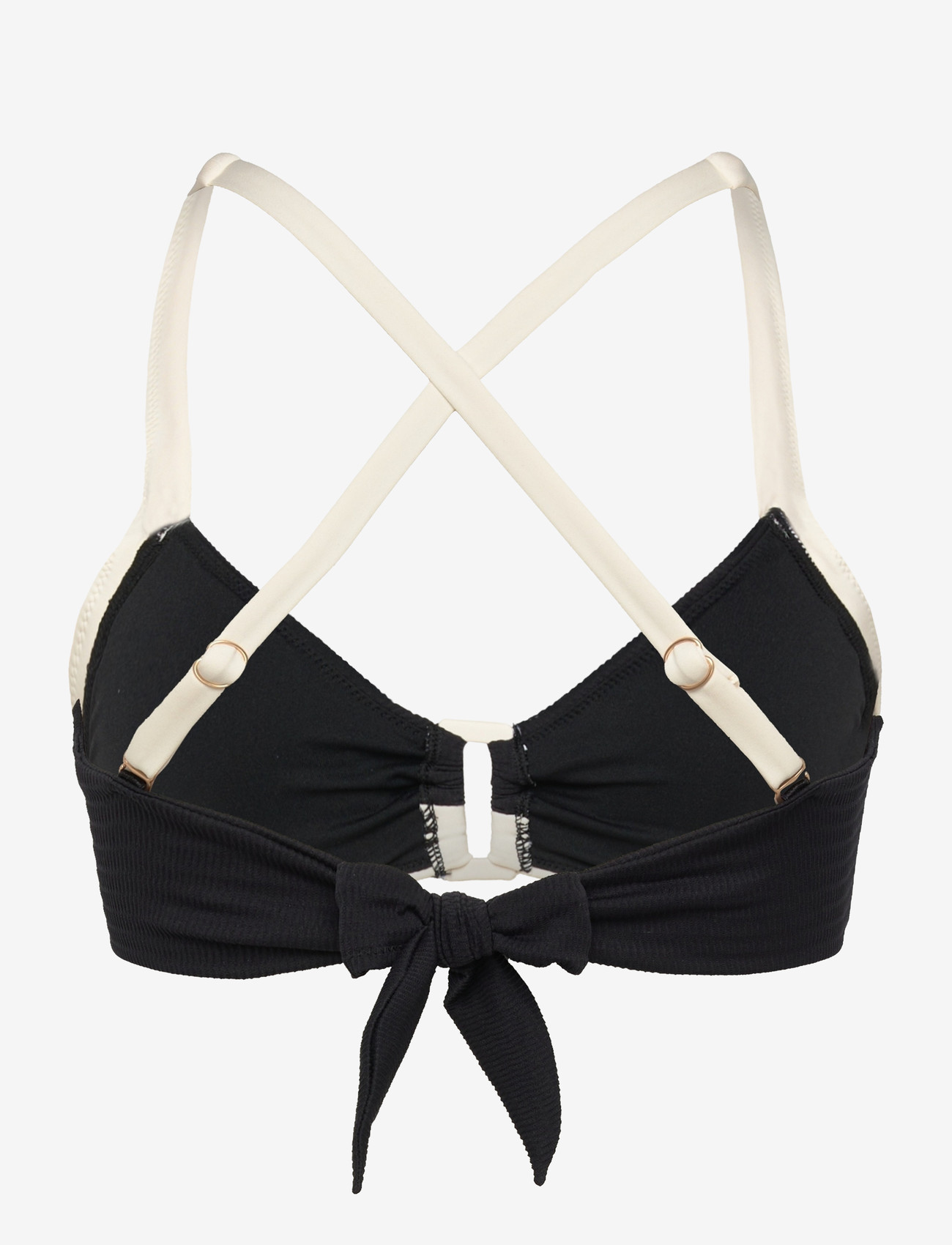 Seafolly - Bandwave Multi Fit Trim Front Bralette - kolmnurksed bikiinide ülaosad - black - 2