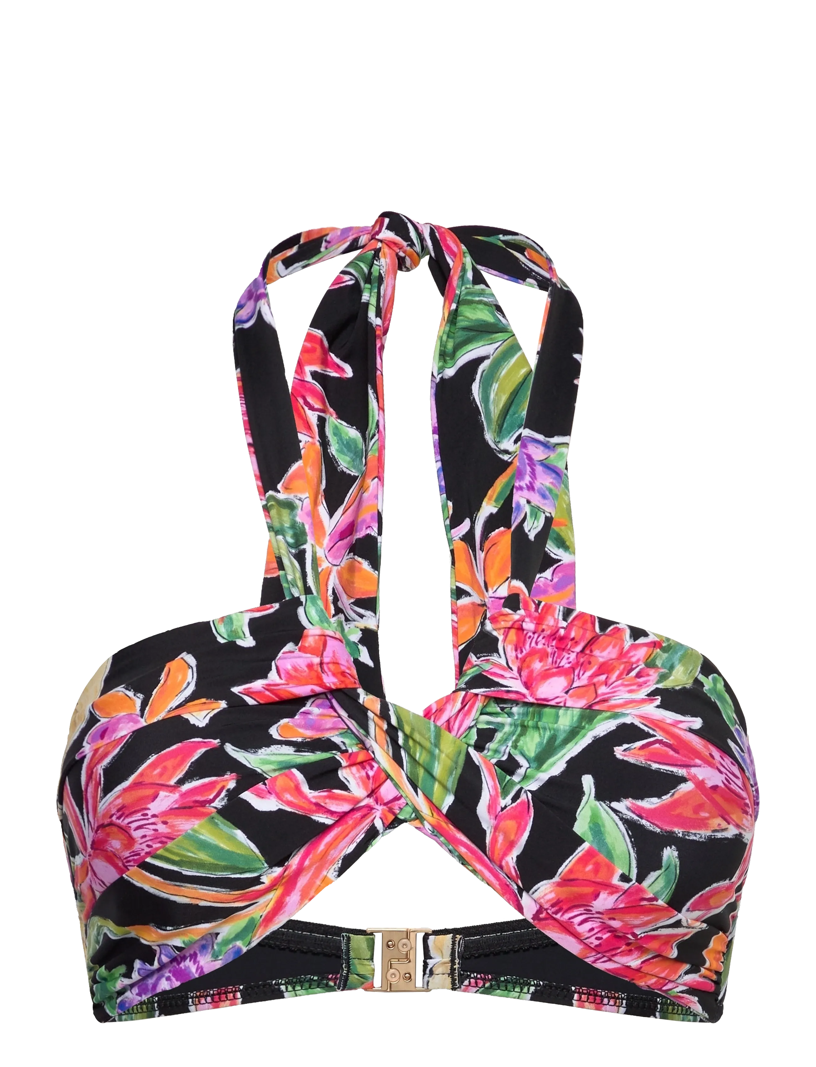 Seafolly Halter Bandeau - Bandeau-Bikini-Oberteile - BLACK / multi