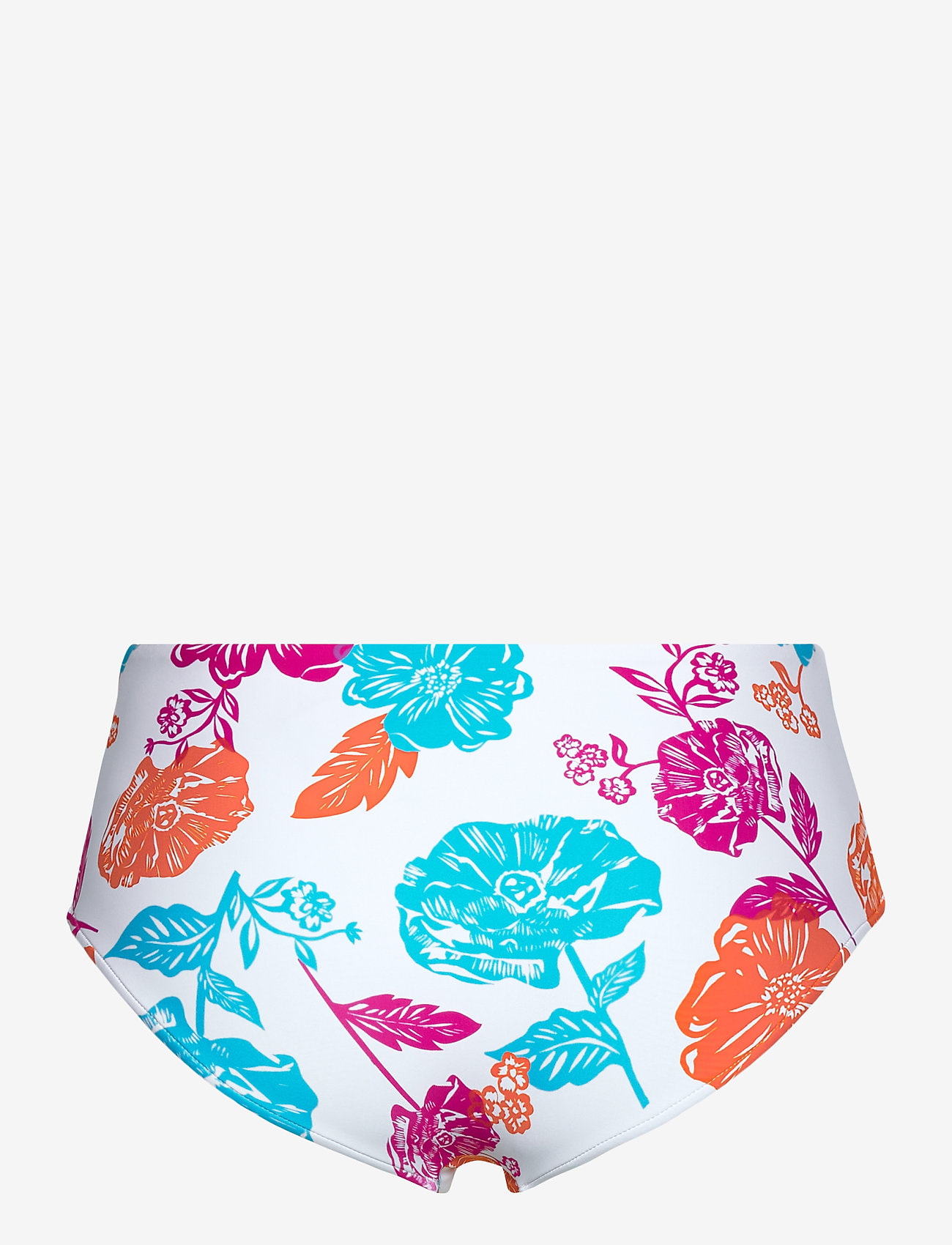 Seafolly - Oasis Floral Wide Side Retro - bikinitrosor med hög midja - white - 1