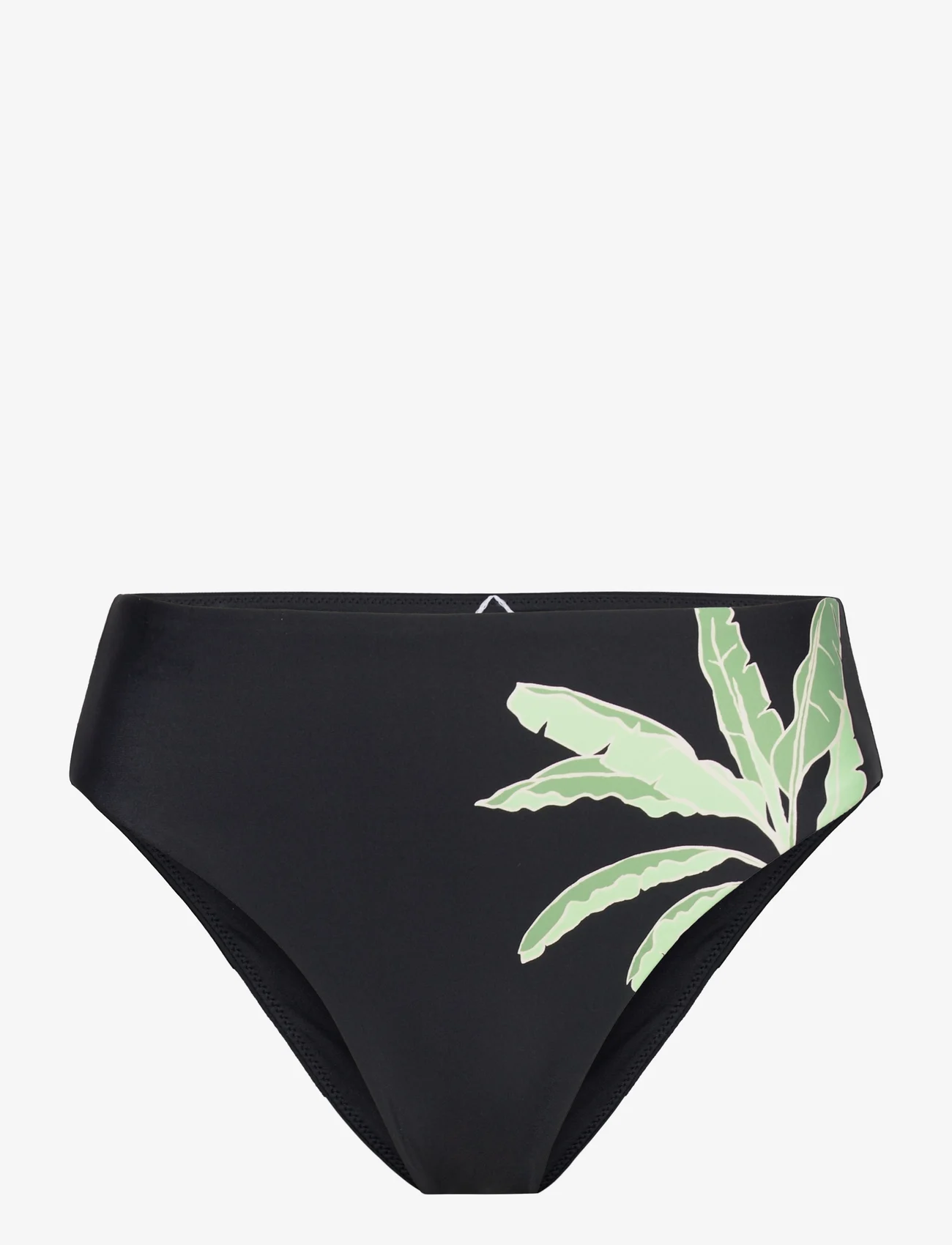 Seafolly - Palm Paradise High Rise Pant - high waist bikini bottoms - black - 0