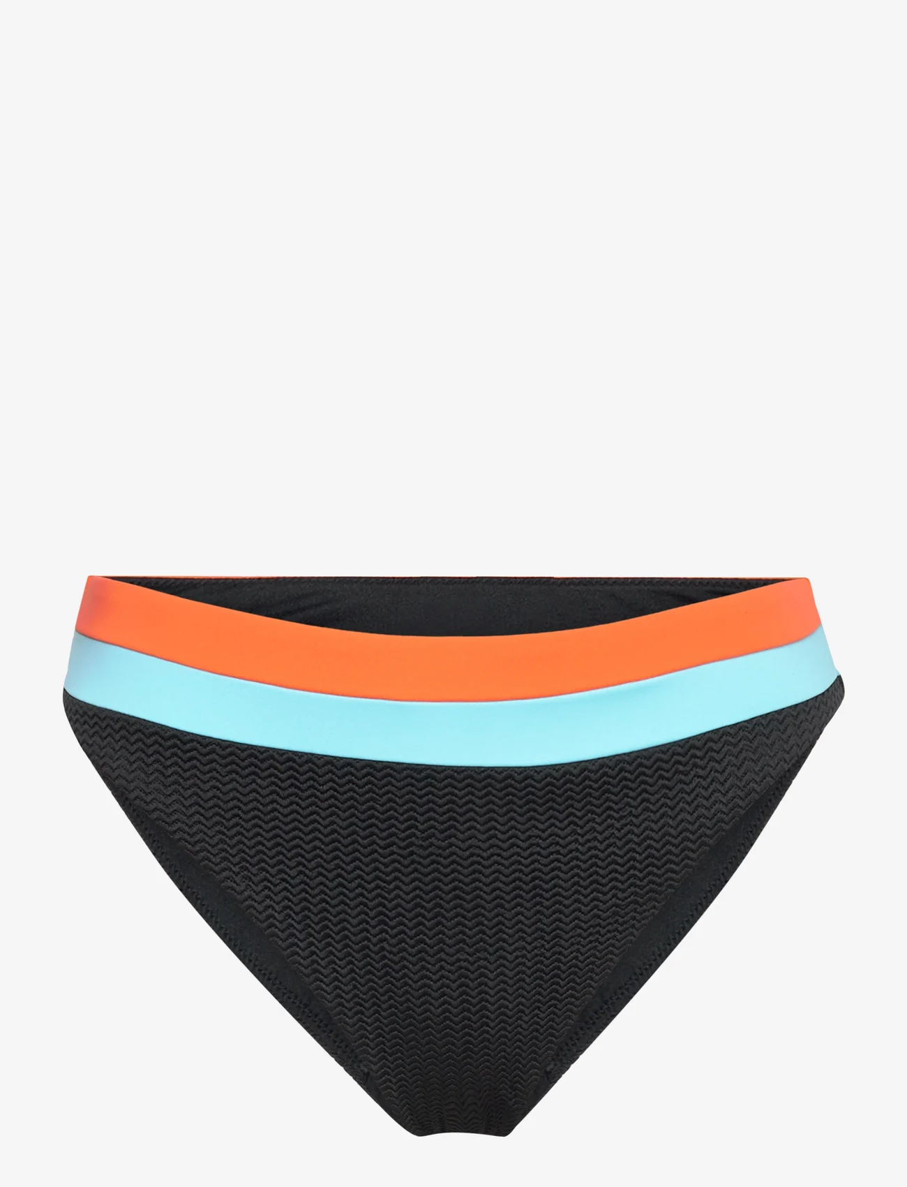 Seafolly - SliceOfSplice Spliced High Rise - high waist bikini bottoms - black - 0