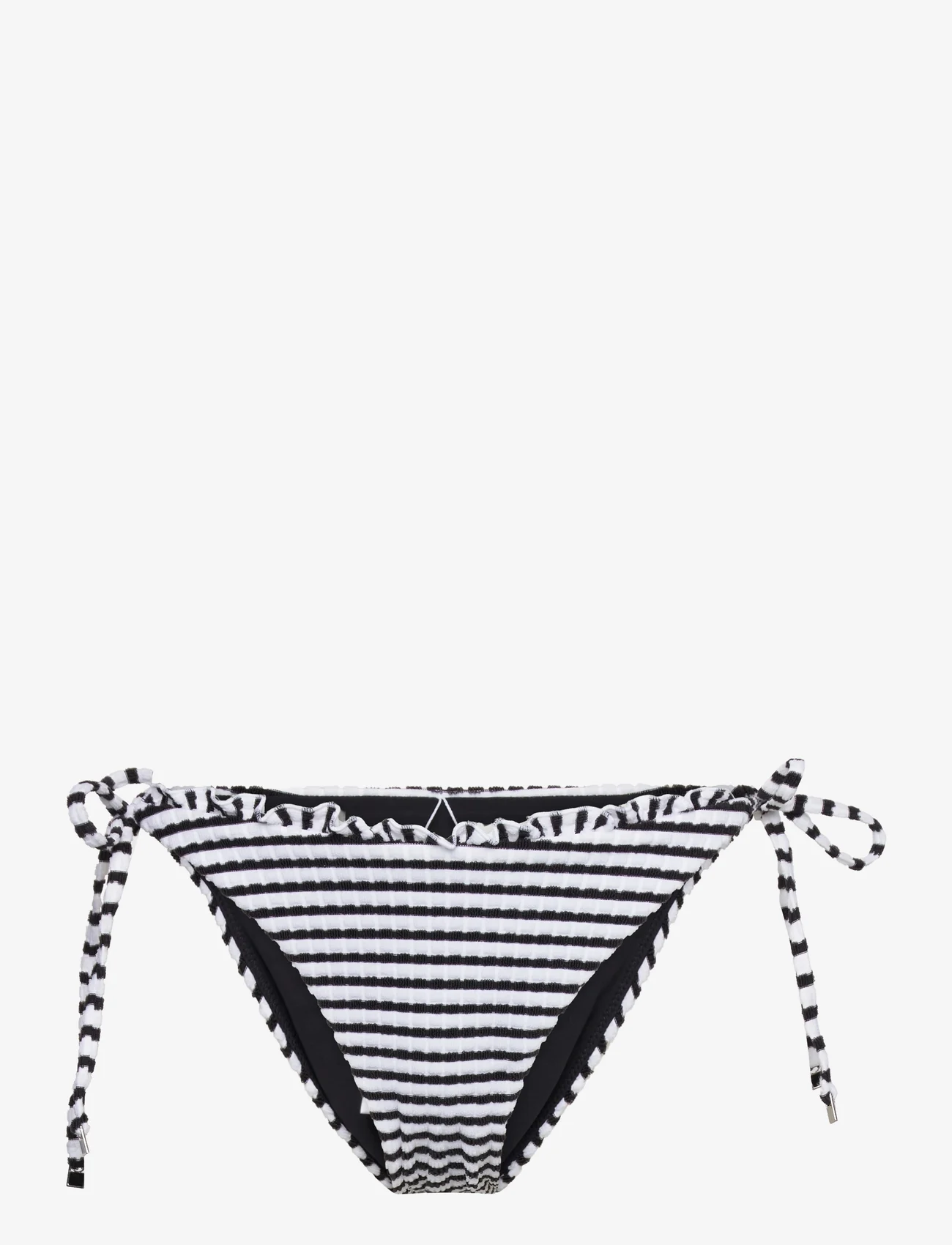 Seafolly - Sorrento Stripe Tie Side Rio - bikini z wiązaniami po bokach - black - 0