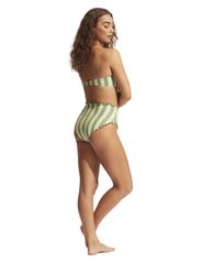Seafolly - Cabana High Waisted Pant - high waist bikini bottoms - olive green - 2