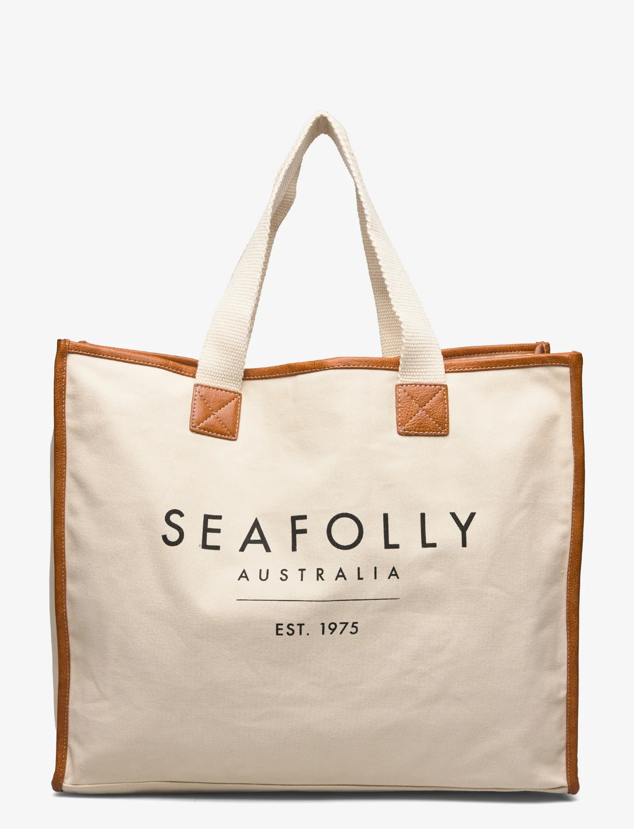 Seafolly - CarriedAway Canvas Tote - totes - sand - 0