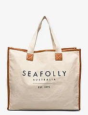 Seafolly - CarriedAway Canvas Tote - tote bags - sand - 0