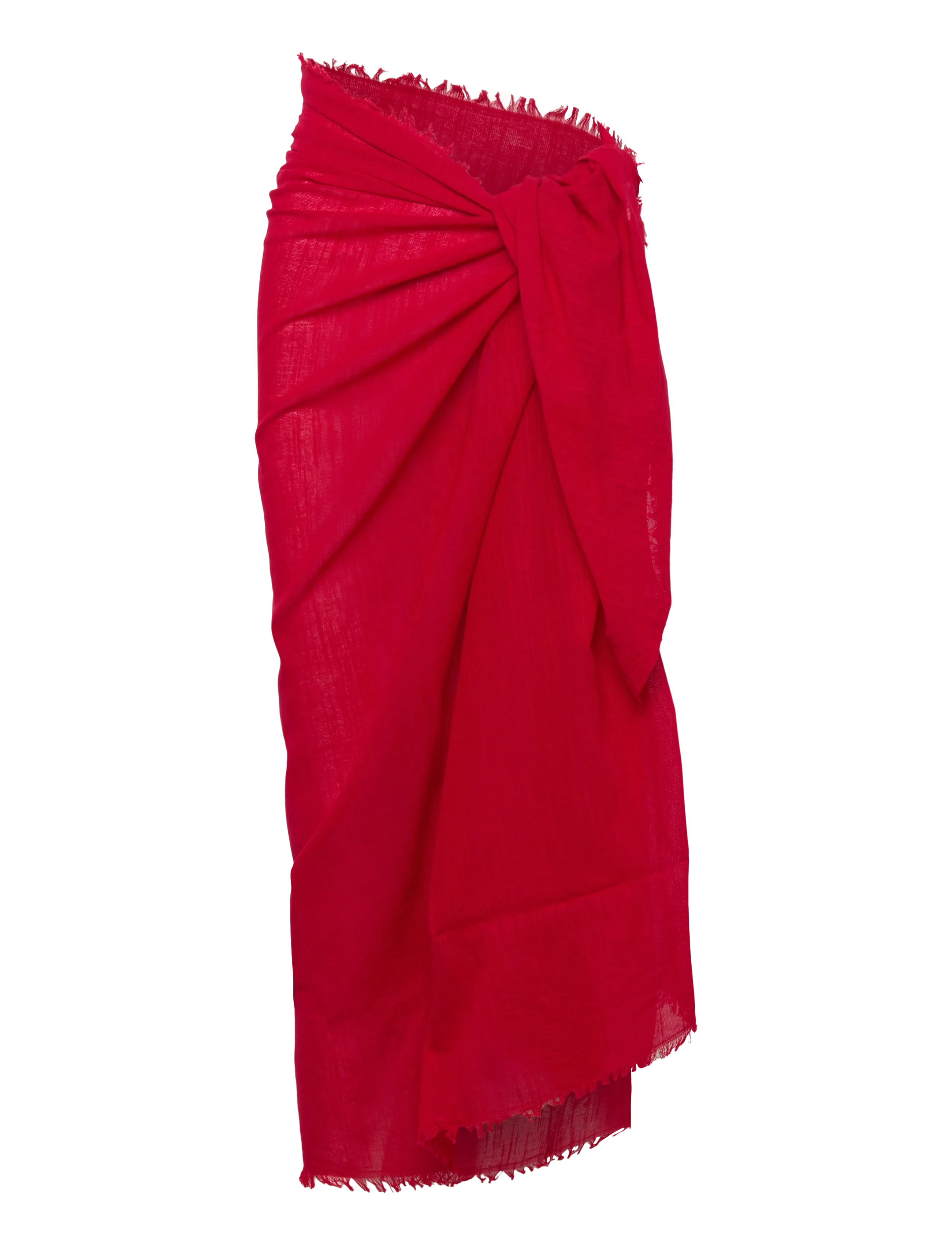 Seafolly Beach Essential Textured Cotton Beach Wrap - Seafolly - COSMO RED / red