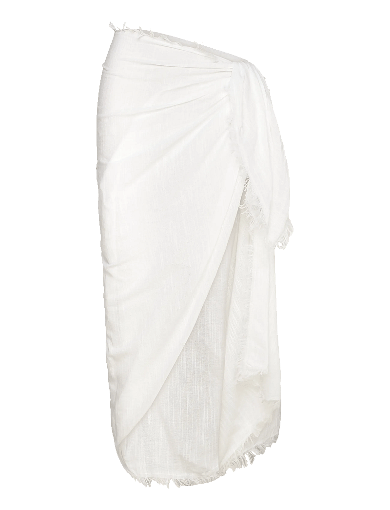 Seafolly - Beach Essential Textured Cotton Beach Wrap - strandkläder - white - 0