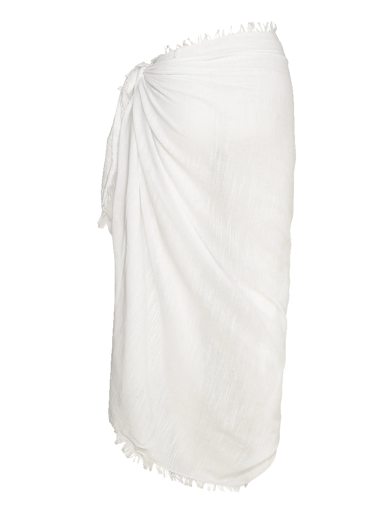 Seafolly - Beach Essential Textured Cotton Beach Wrap - strandkläder - white - 1