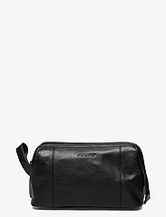 Sebago - Leather Wash Bag - kulturtaschen - black - 0