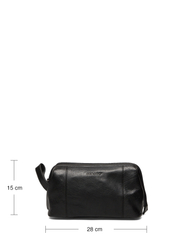 Sebago - Leather Wash Bag - kulturtaschen - black - 4