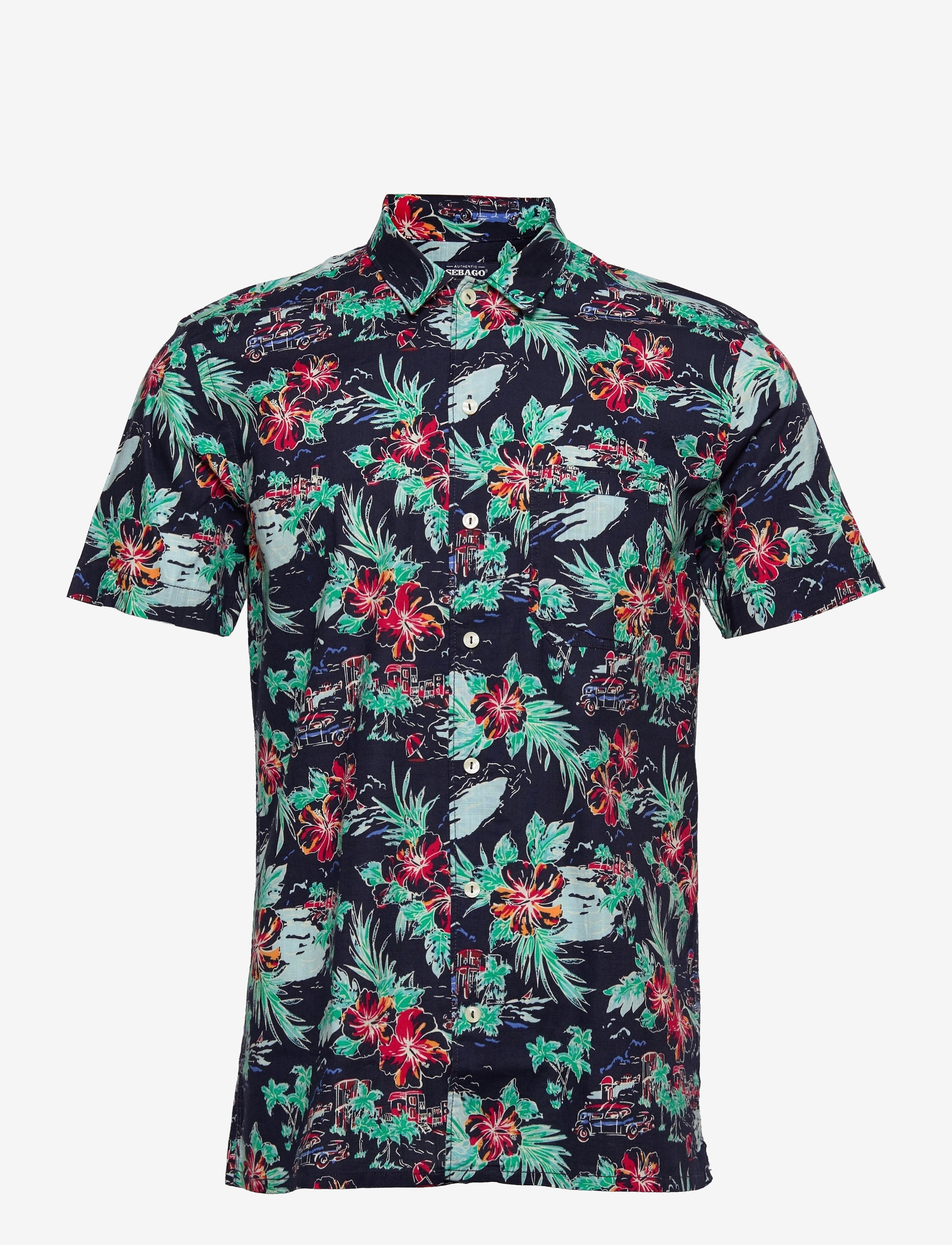 Sebago - Docksides Retro Hawaii Shirt - navy - 0