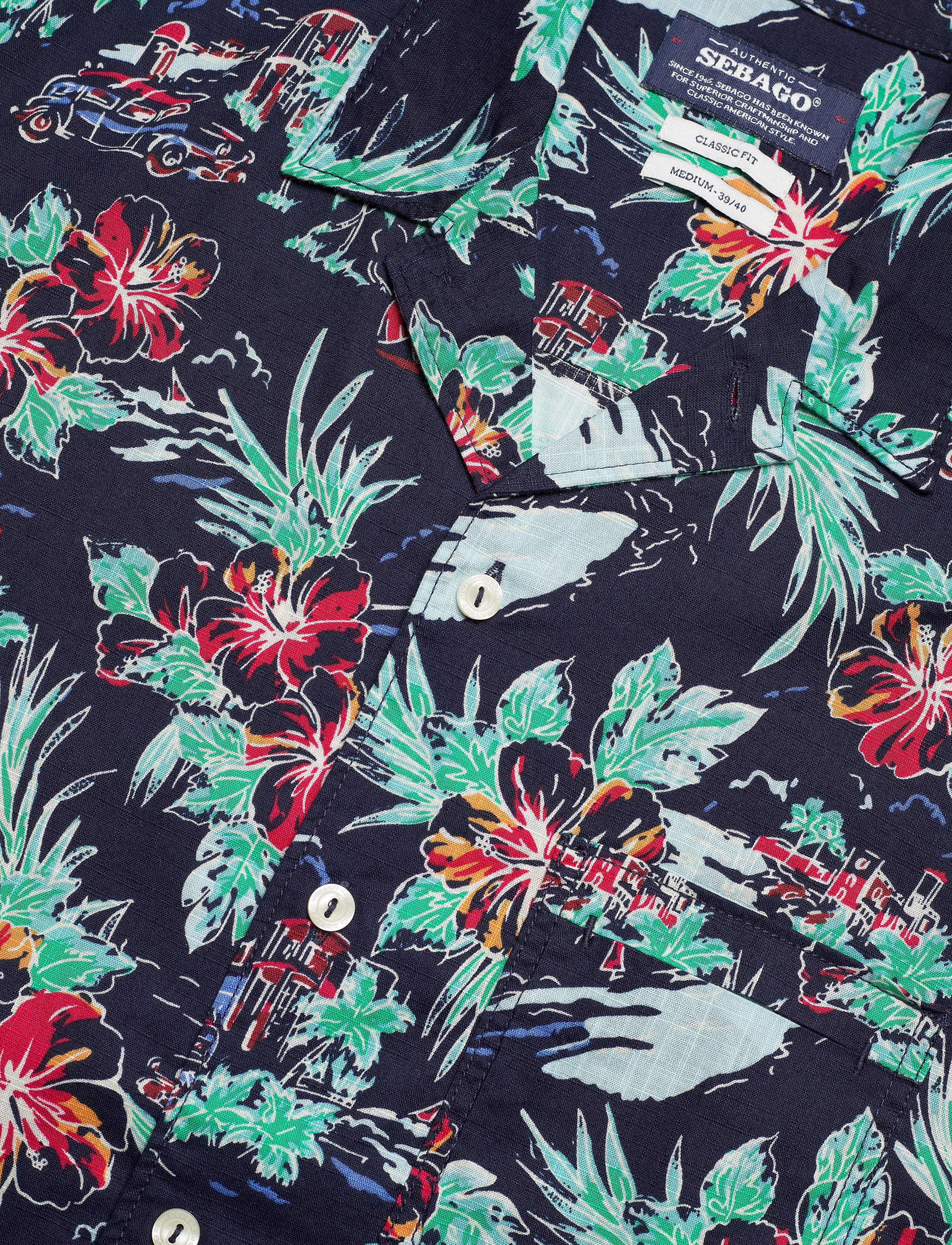 Sebago - Docksides Retro Hawaii Shirt - navy - 3