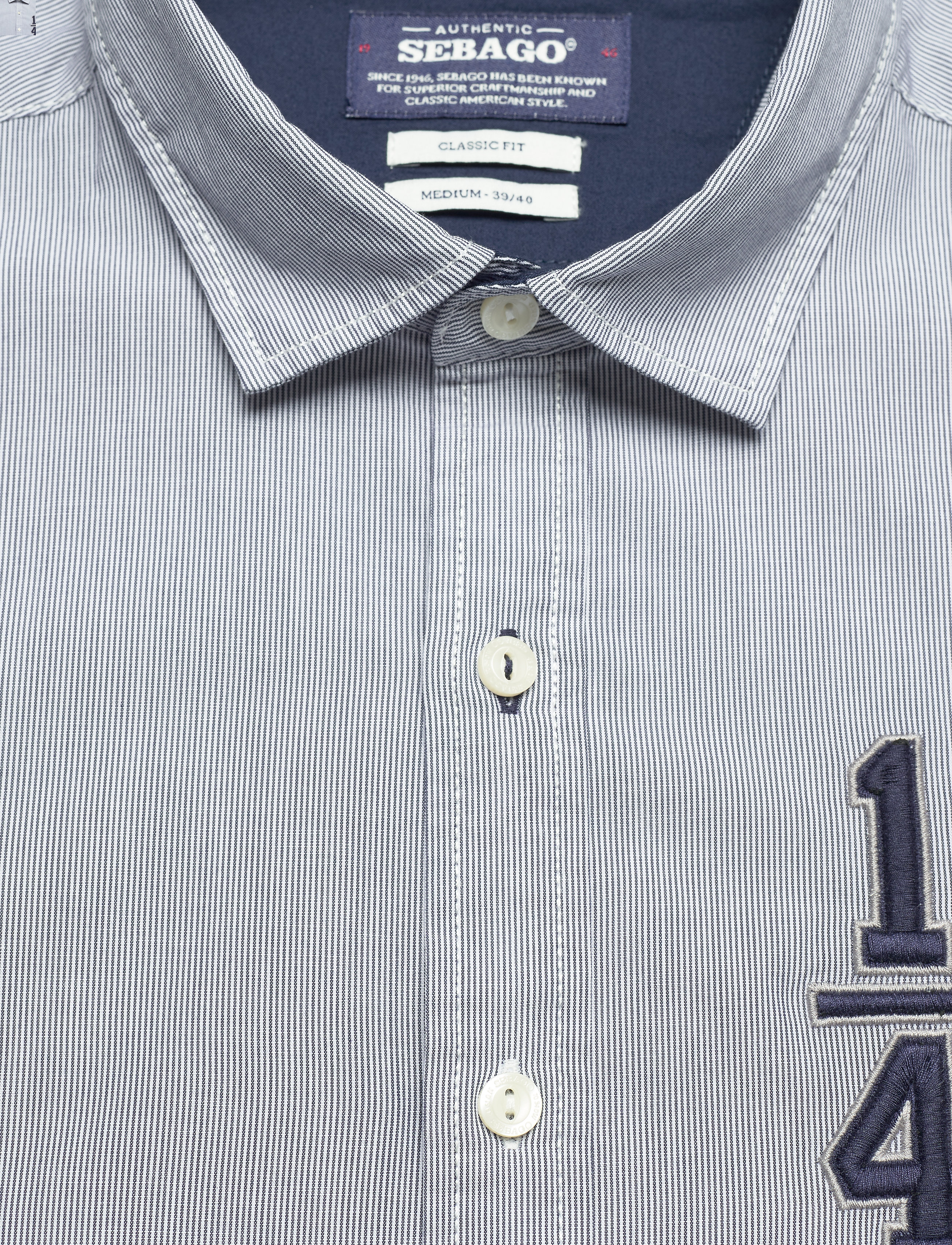 Sebago - Striped Crew Shirt - navy/white - 2
