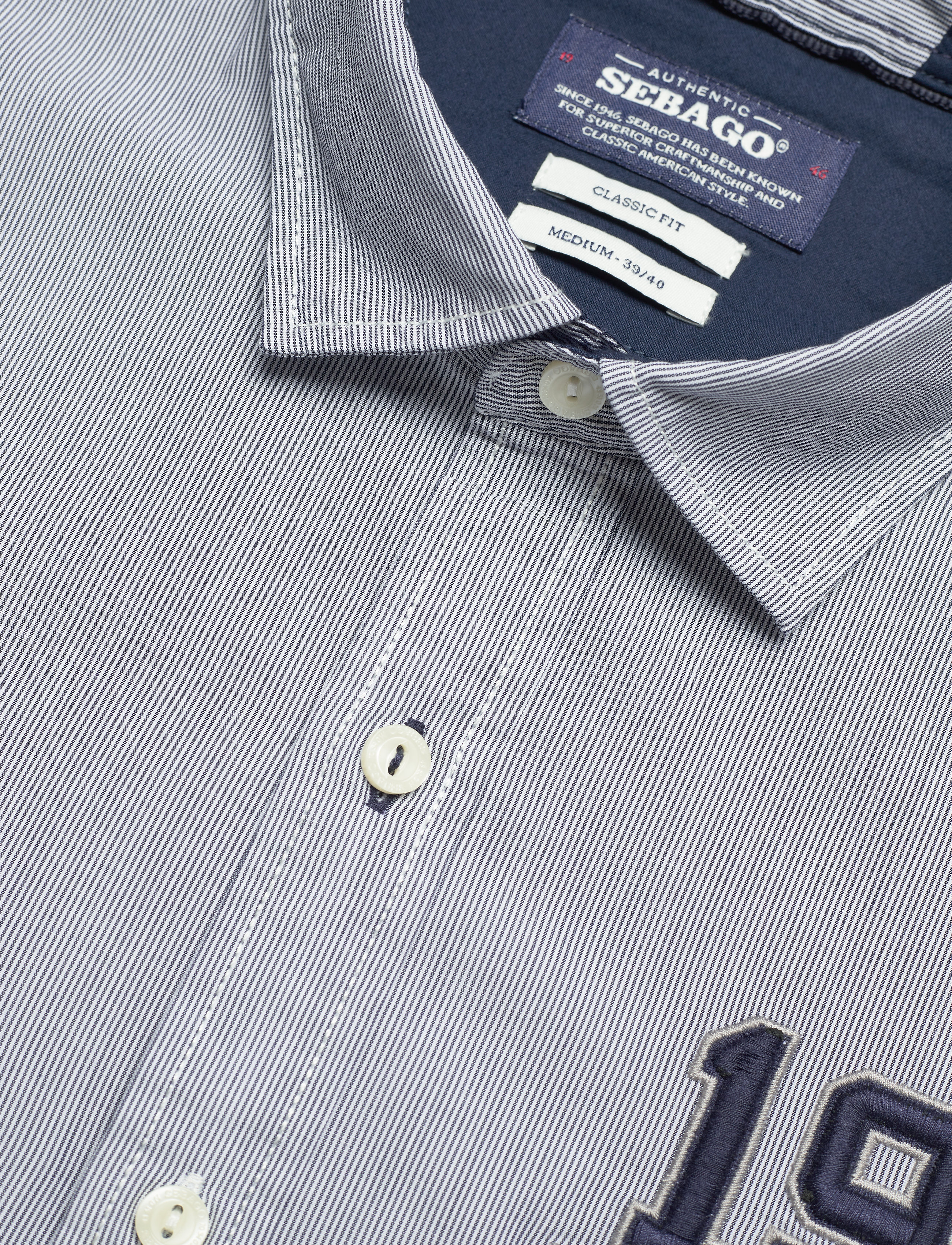 Sebago - Striped Crew Shirt - navy/white - 3
