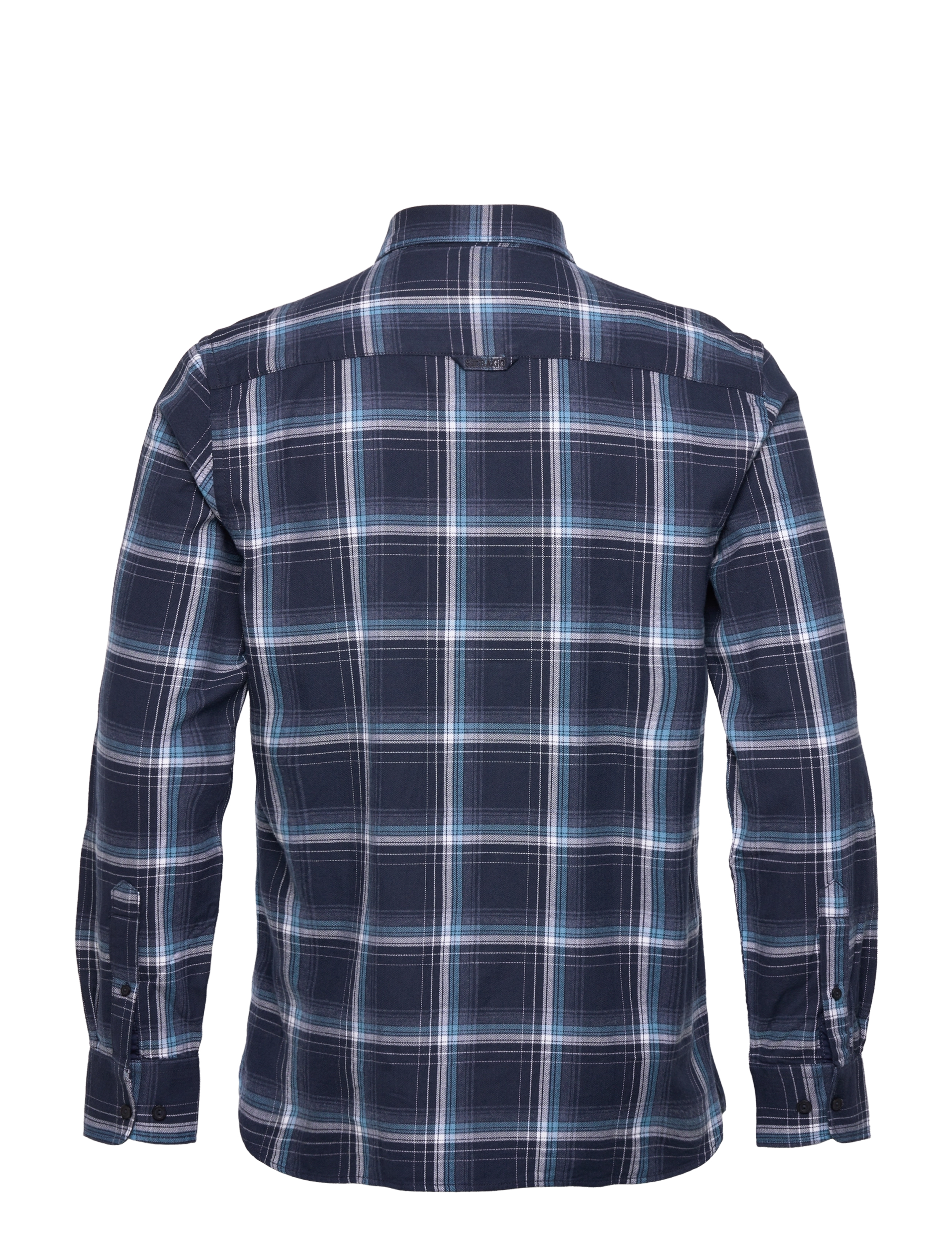 Sebago - Checked Herringbone Shirt - blue - 1