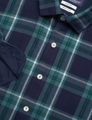 Sebago - Docksides Flannel Checked Shir - checkered shirts - navy/teal green - 3
