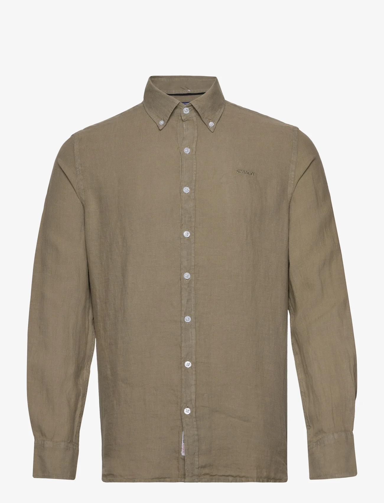 Sebago - Linen Shirt - linskjorter - dusk green - 0