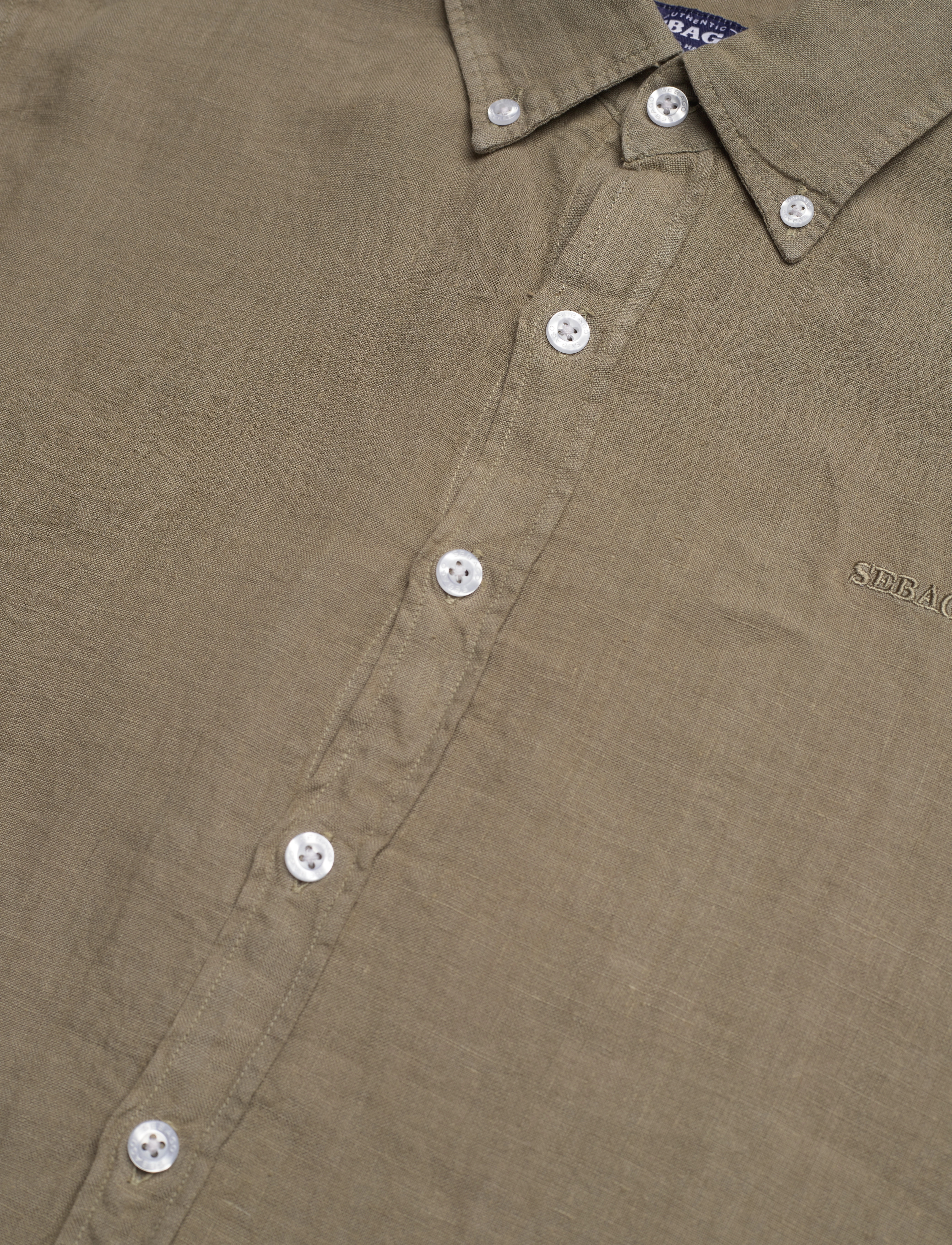 Sebago - Linen Shirt - hørskjorter - dusk green - 3