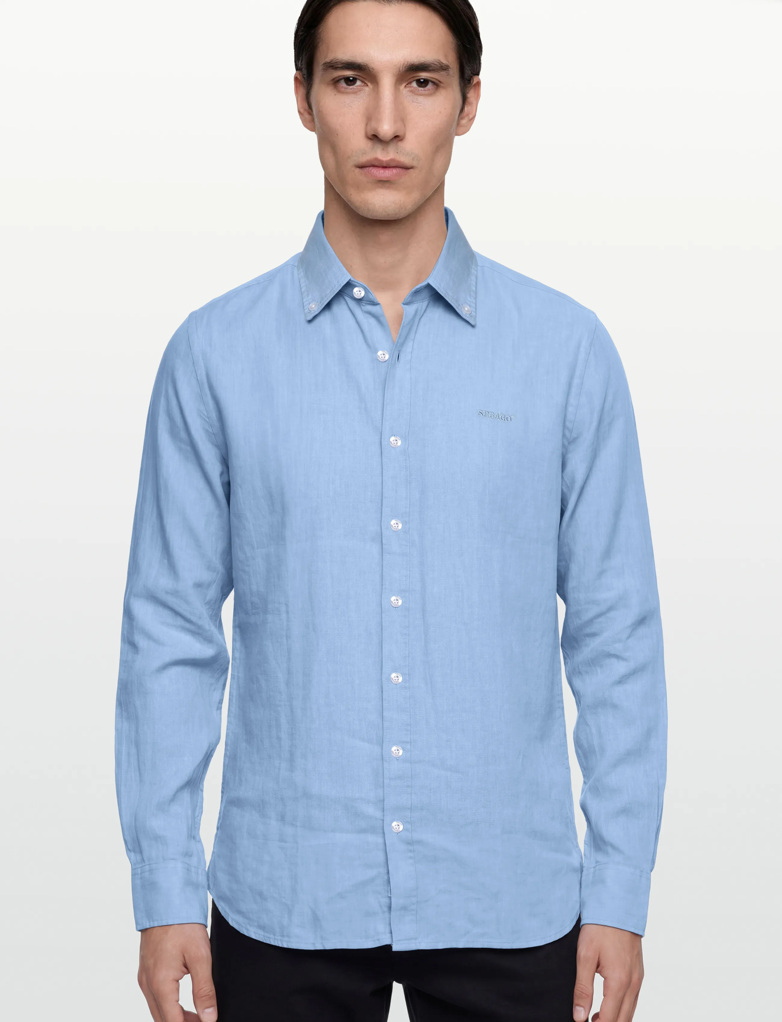 Sebago - Linen Shirt - linen shirts - light blue - 3