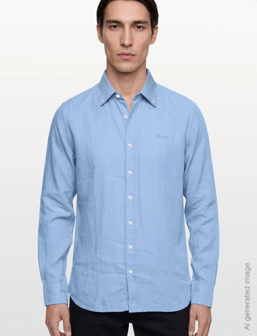 Sebago - Linen Shirt - leinenhemden - light blue - 3