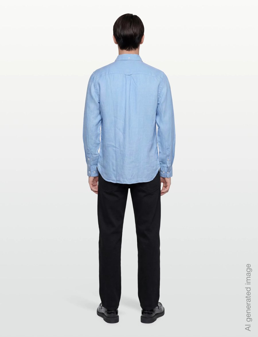 Sebago - Linen Shirt - leinenhemden - light blue - 4