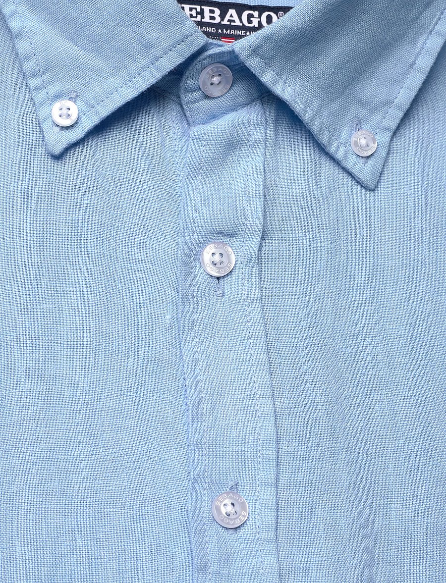 Sebago - Linen Shirt - leinenhemden - light blue - 5