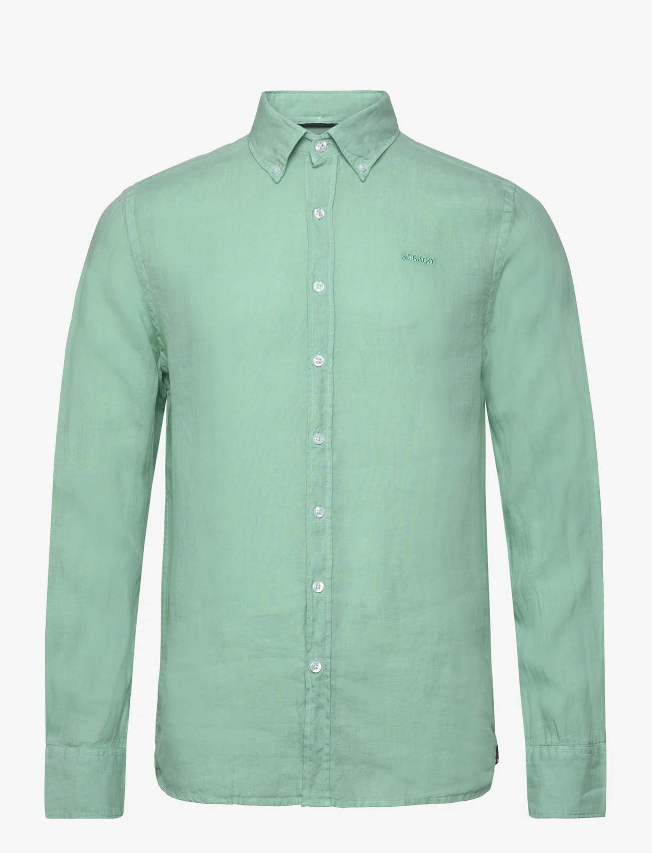 Sebago - Linen Shirt - pellavakauluspaidat - mint - 0