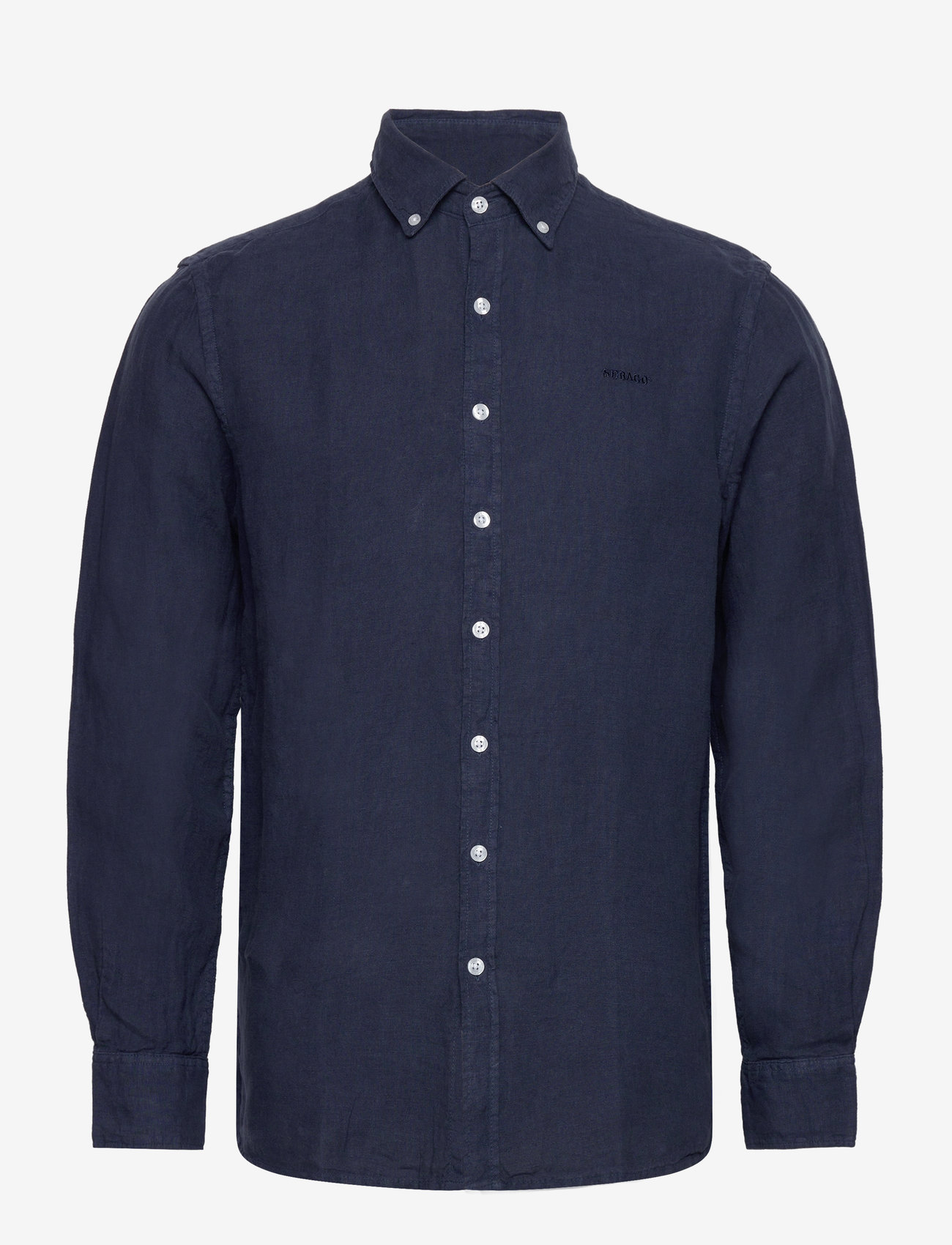 Sebago - Linen Shirt - pellavakauluspaidat - navy - 0
