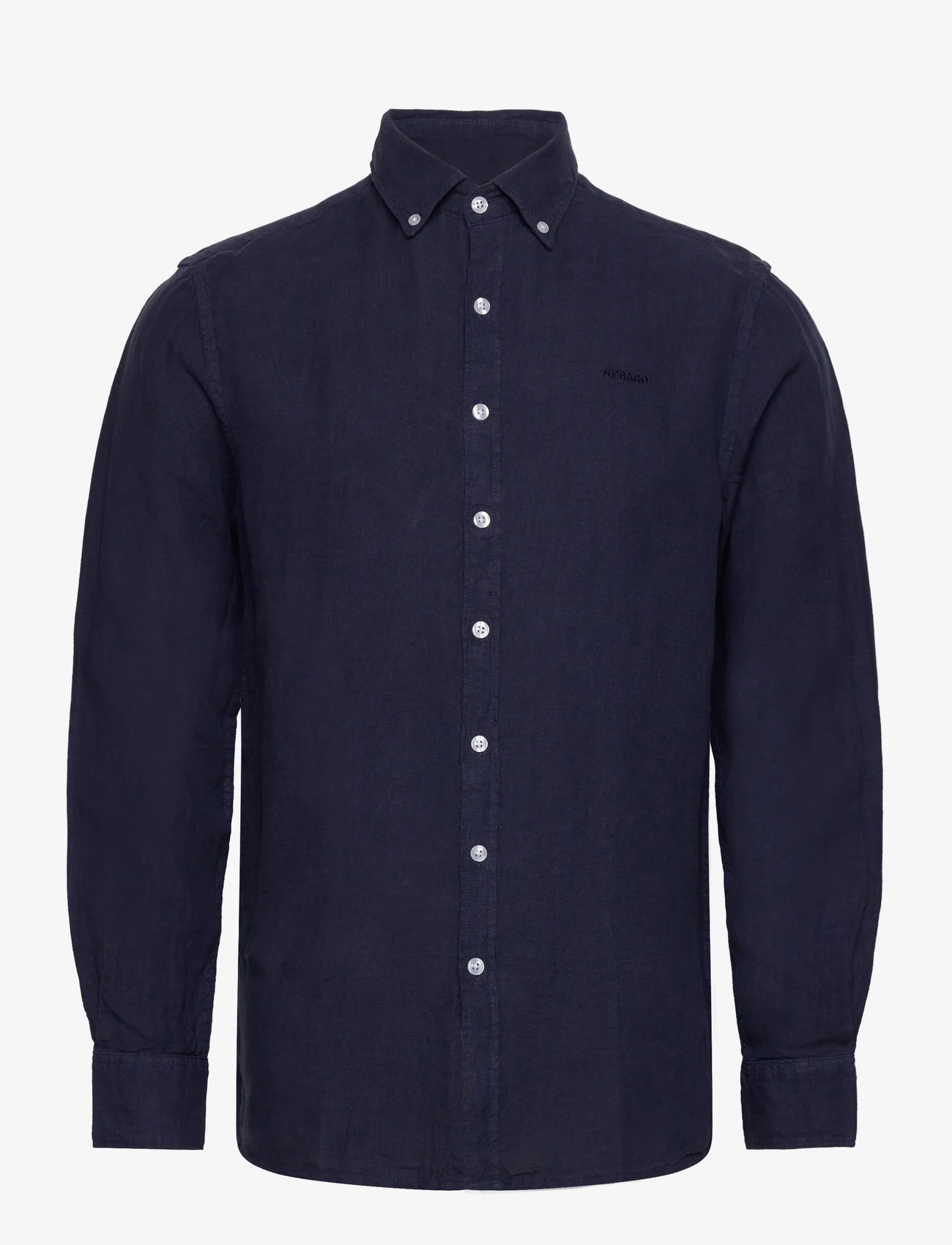 Sebago - Linen Shirt - hørskjorter - navy - 0