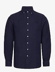 Sebago - Linen Shirt - linneskjortor - navy - 0