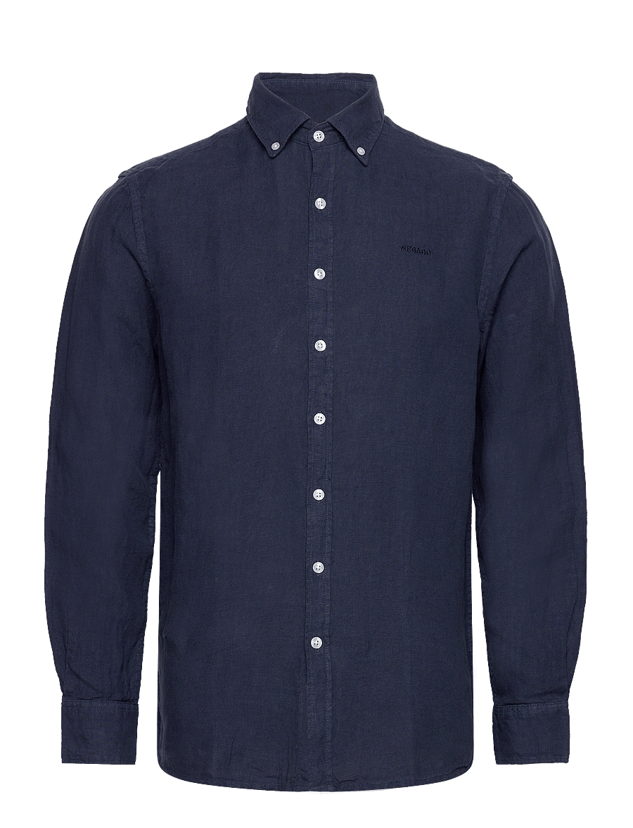 Sebago - Linen Shirt - linen shirts - navy - 0