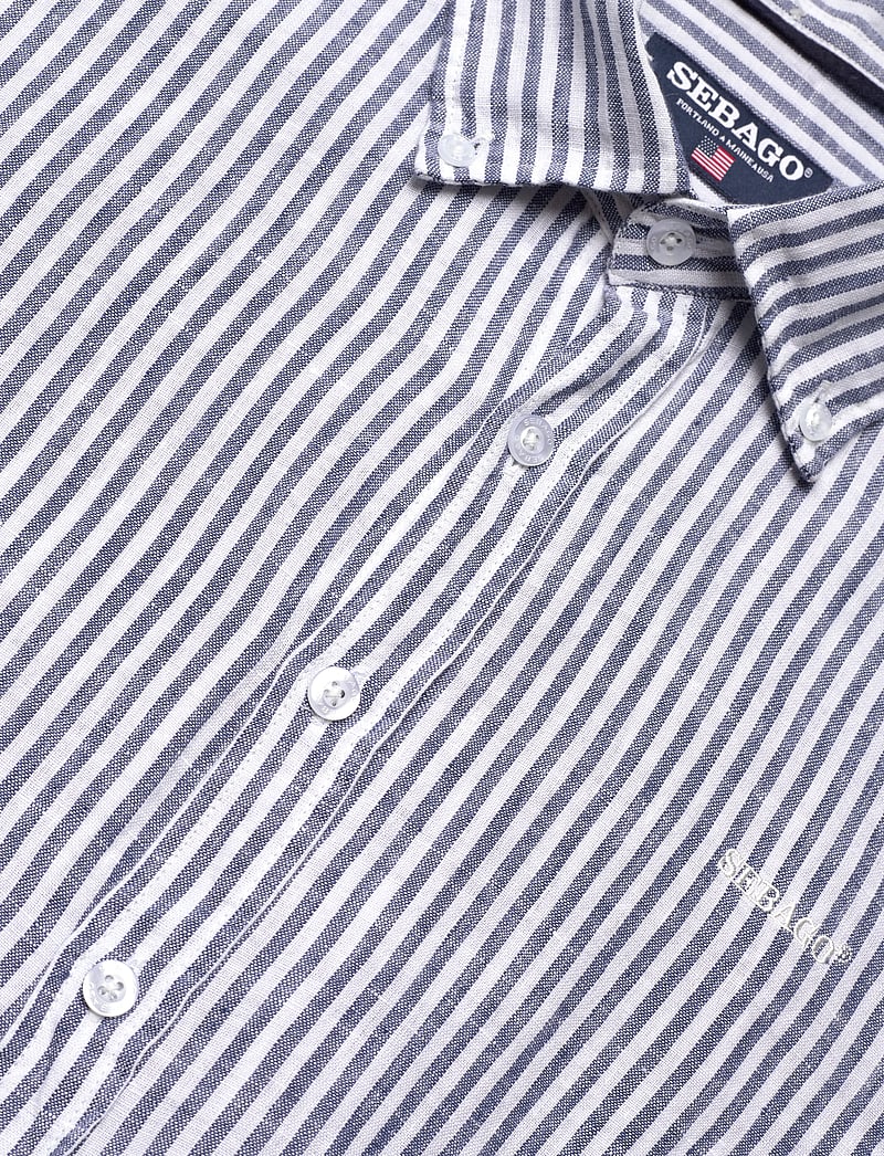 Sebago - Linen Shirt - leinenhemden - navy/white - 3