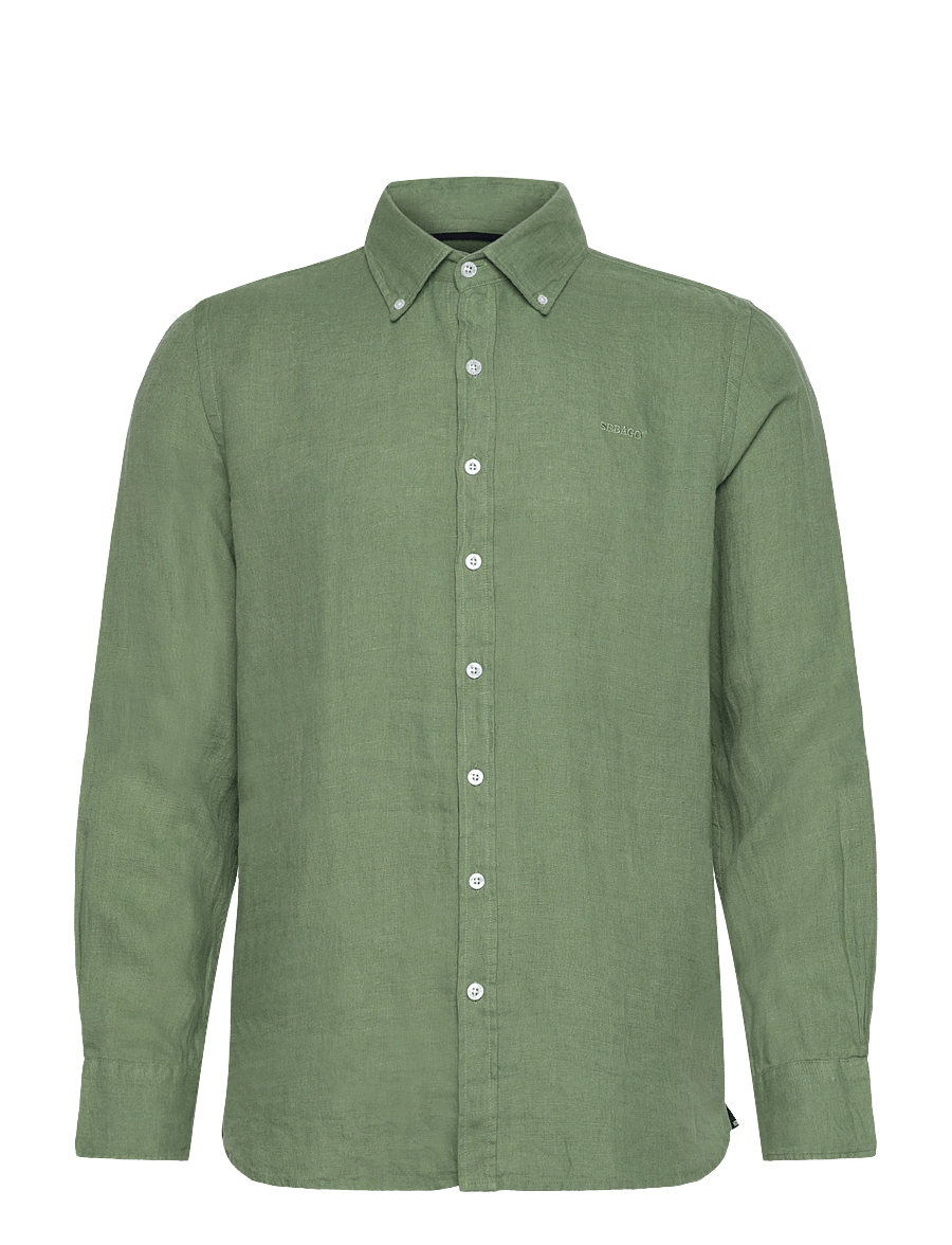 Sebago - Linen Shirt - linased särgid - olive - 0