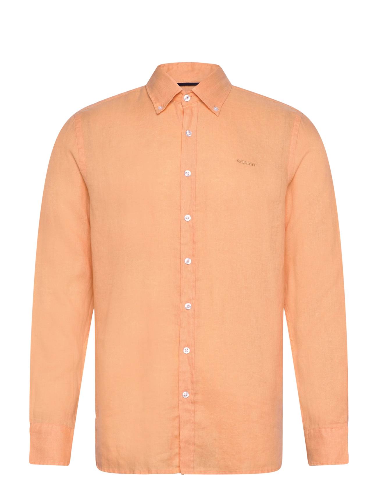 Sebago Linen Shirt, S, Shirts, Orange - Casual, Männerswear