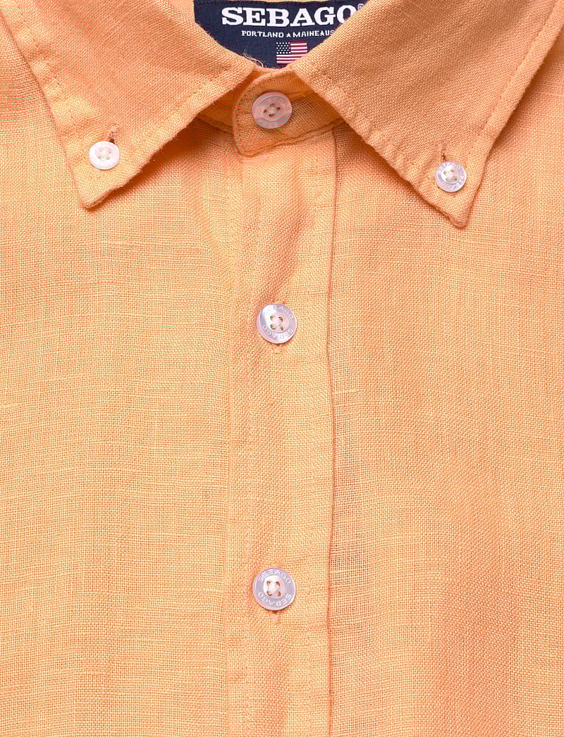 Sebago - Linen Shirt - pellavakauluspaidat - peach - 2