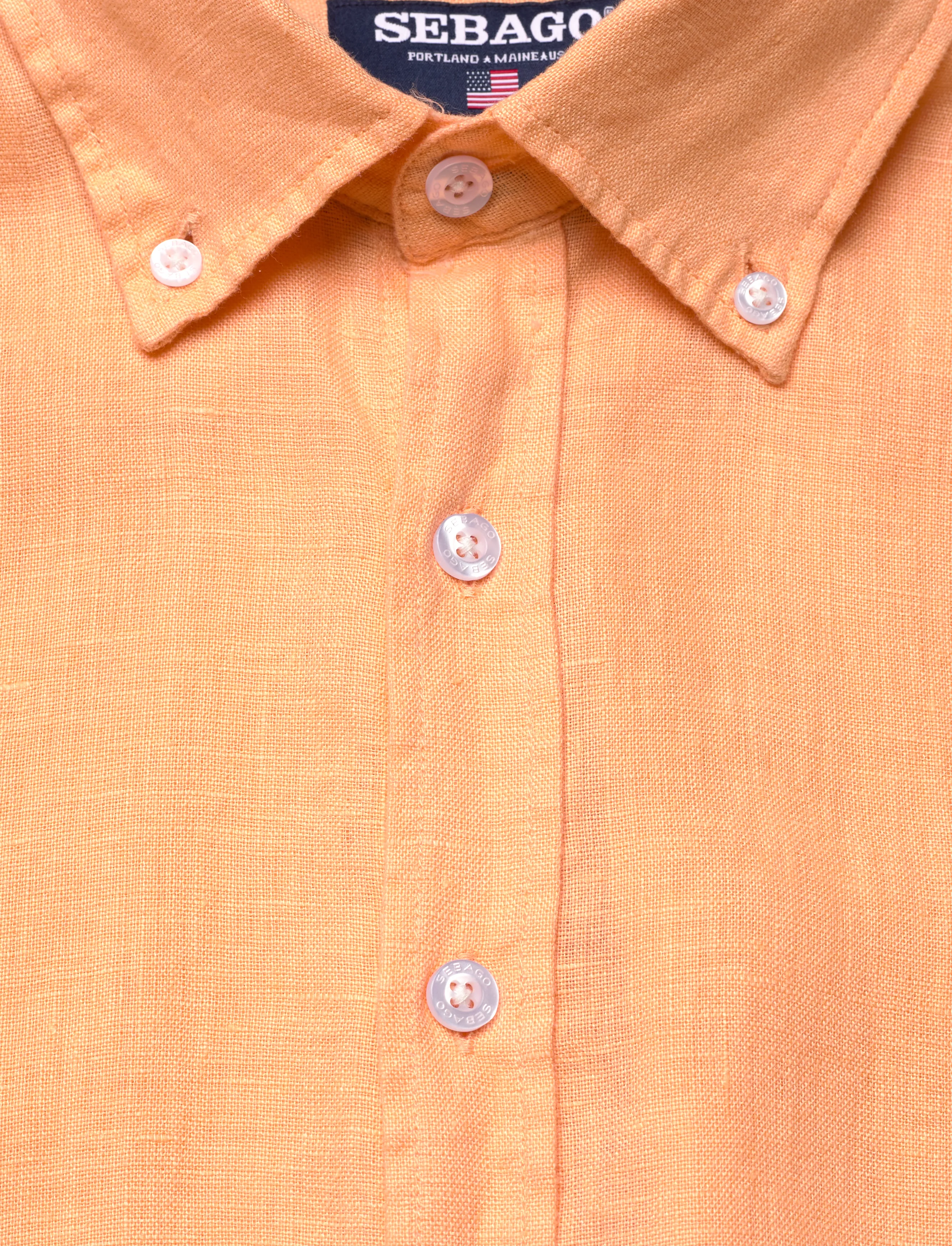 Sebago - Linen Shirt - hørskjorter - peach - 2