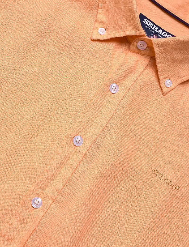 Sebago - Linen Shirt - pellavakauluspaidat - peach - 3