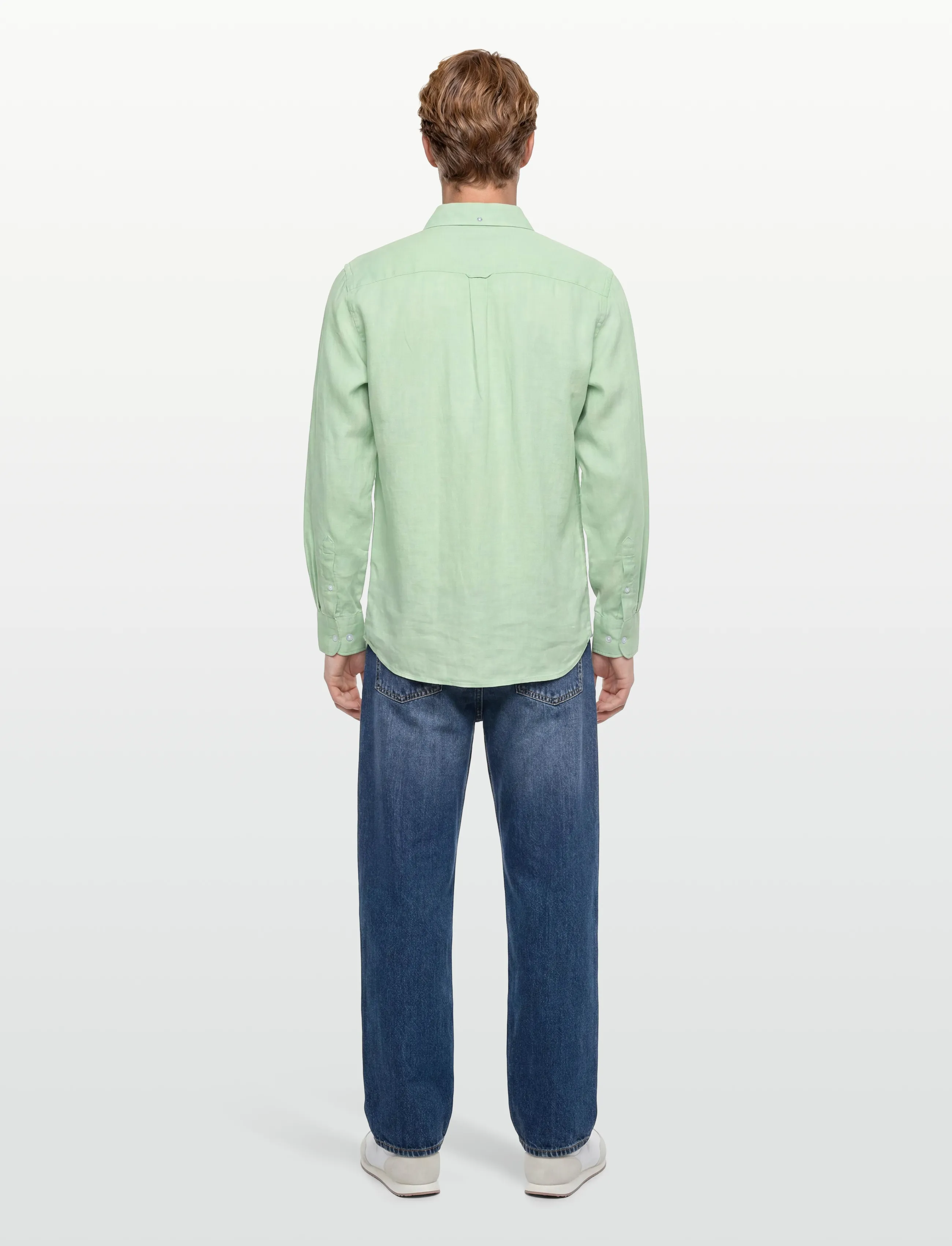 Sebago - Linen Shirt - linen shirts - popsicle green - 4