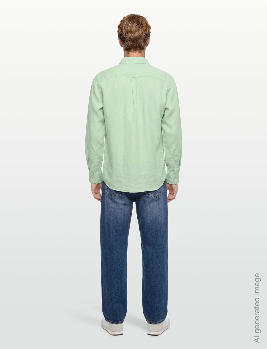 Sebago - Linen Shirt - linen shirts - popsicle green - 4