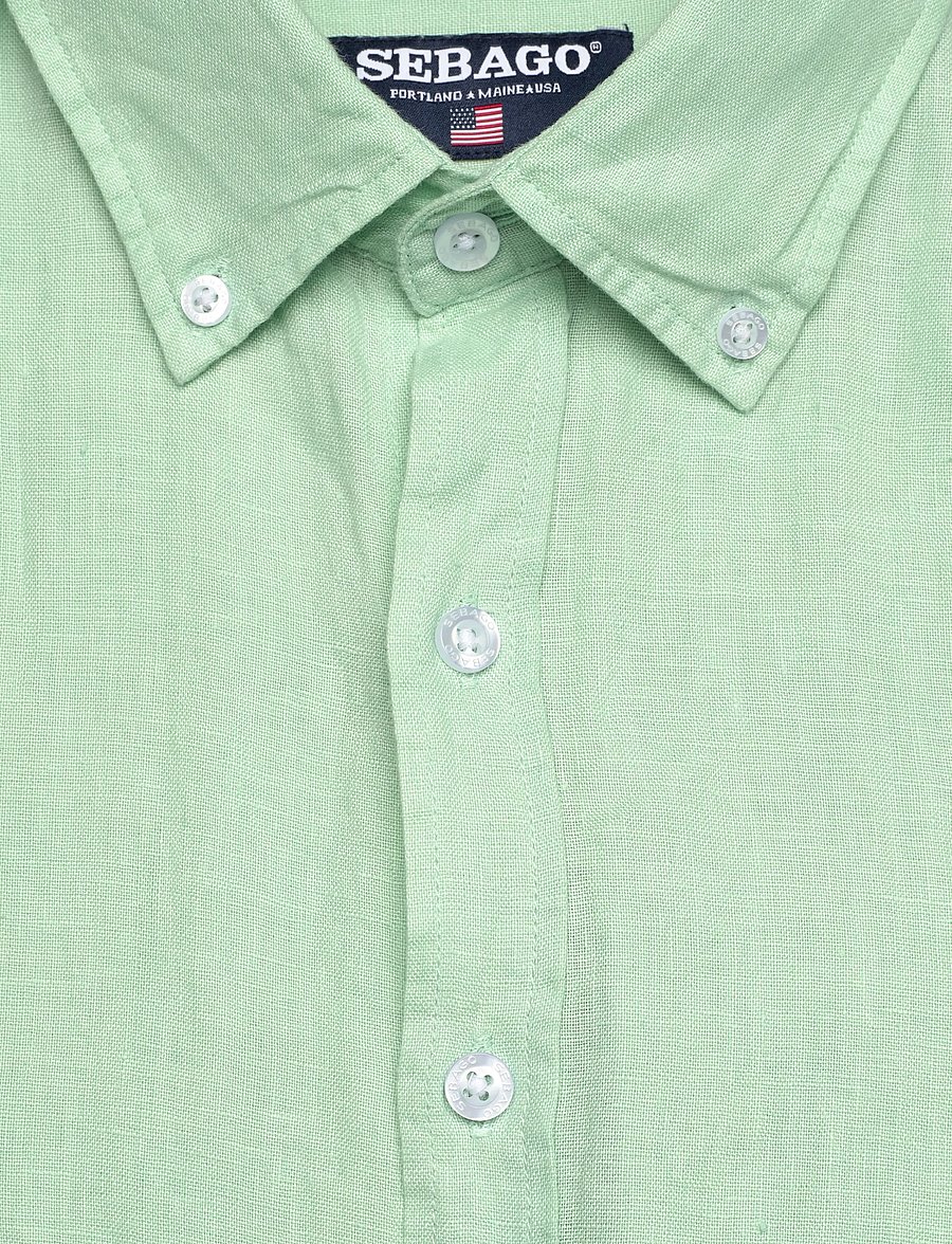 Sebago - Linen Shirt - linen shirts - popsicle green - 5