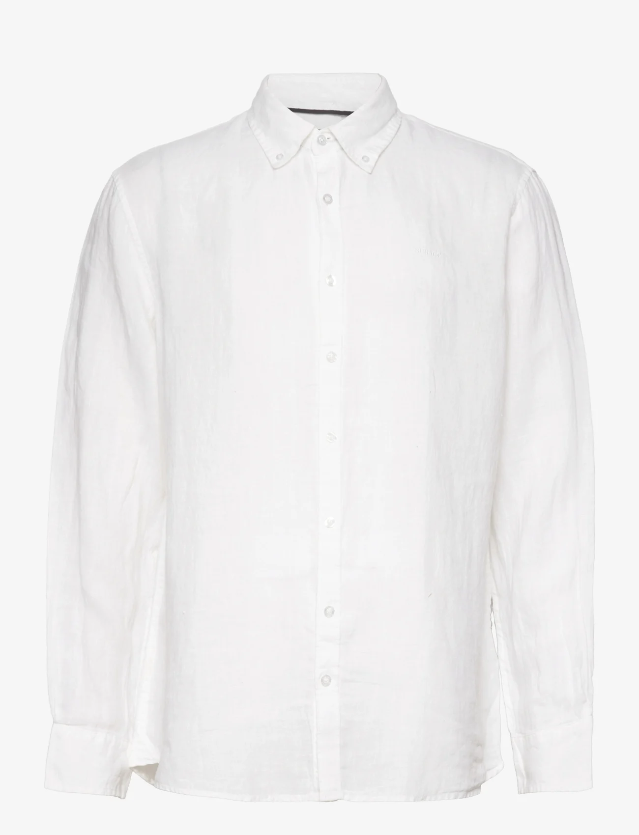Sebago - Linen Shirt - linskjorter - white - 0