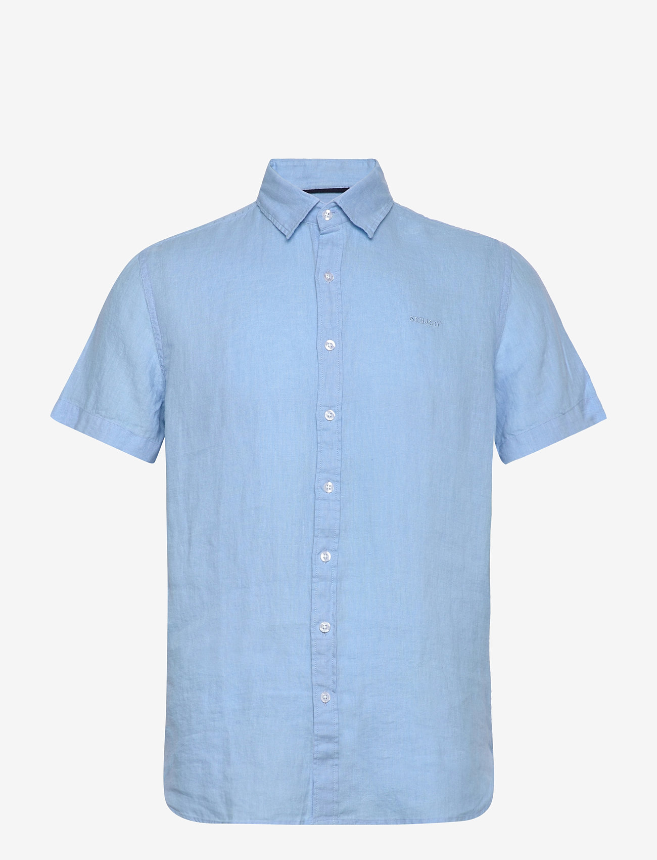 Sebago - Linen Shirt Short Sleeve - linen shirts - light blue - 0