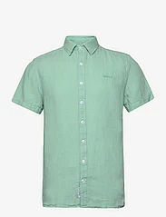 Sebago - Linen Shirt Short Sleeve - linen shirts - mint - 0